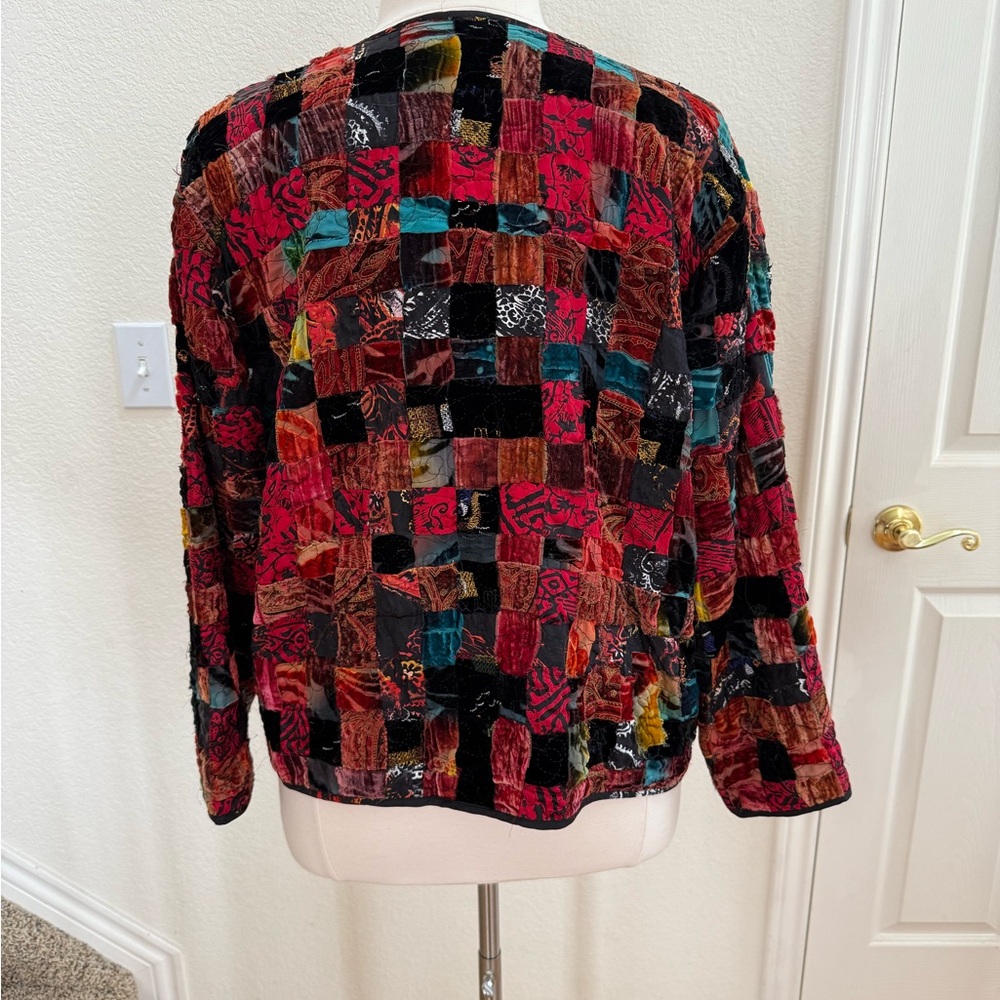 Chico's Colorful Patchwork Jacket Size 16 (Chicos… - image 5